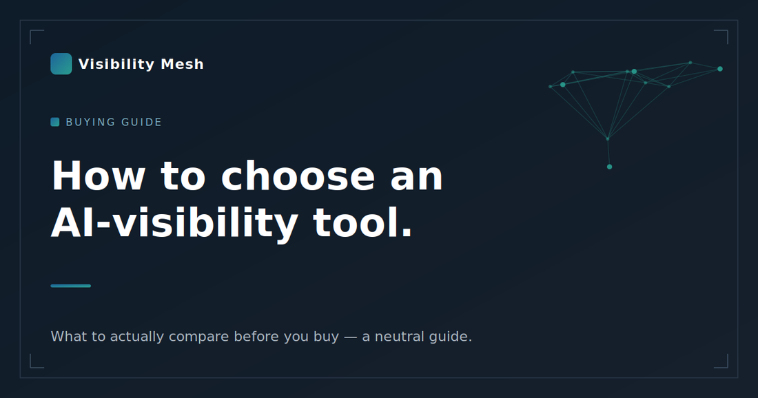 How to choose an AI-visibility tool — a neutral buying guide from Visibility Mesh