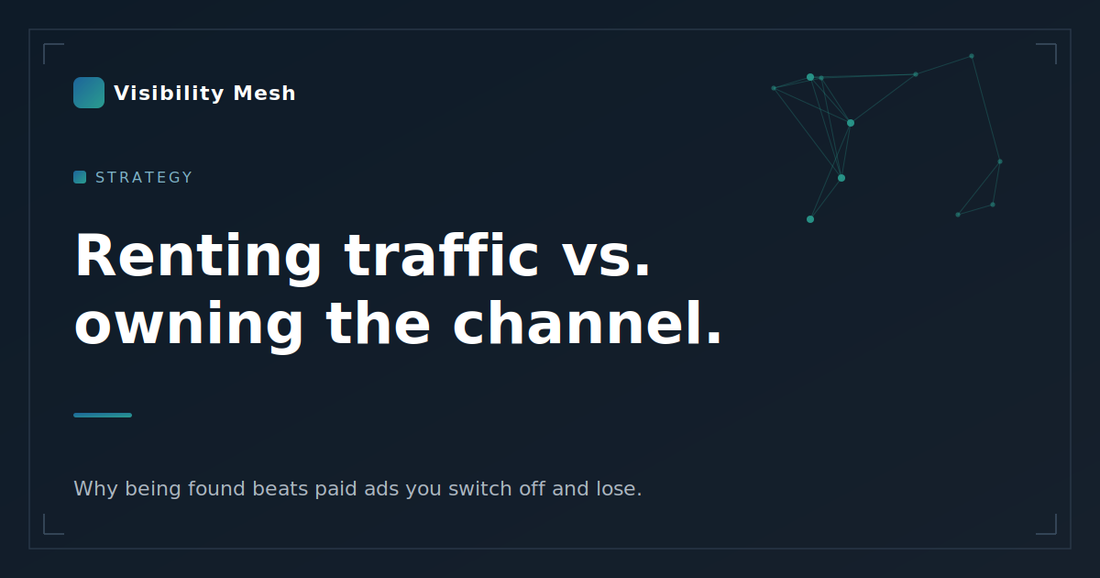 Renting traffic versus owning the channel — Visibility Mesh