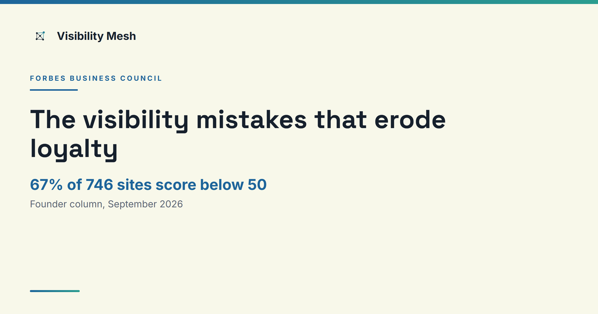 Forbes Business Council column: the brand visibility mistakes that erode loyalty