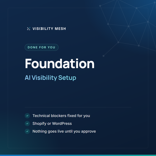 AI Visibility Setup: Foundation by Visibility Mesh